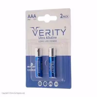 باطری نیم قلمی سوپرآلکالاین کارتی 2تایی VERITY