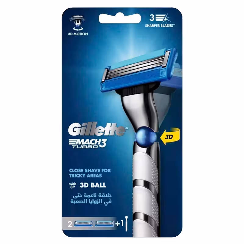 خود تراش ژیلت مدل مَچ تری توربو اصل-Gillette Mach3 Turbo