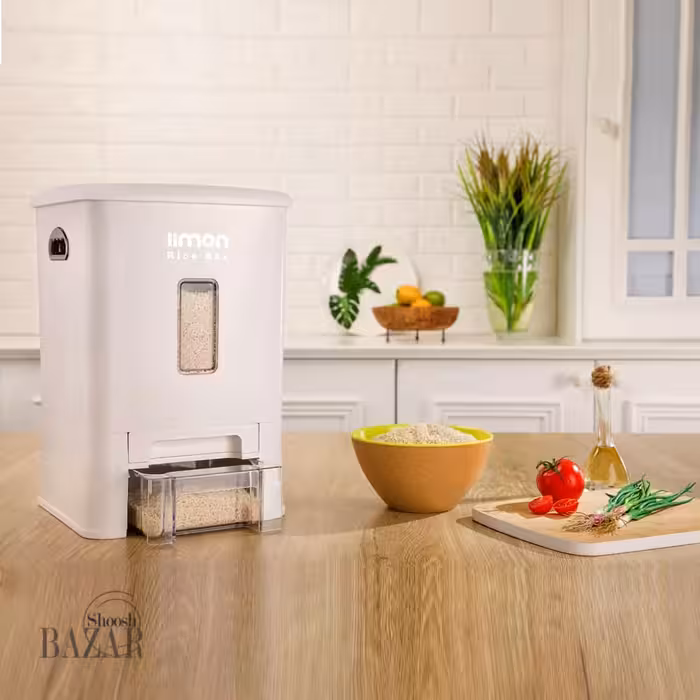 سطل برنج 12کیلویی چهارگوش لیمون کد 1606