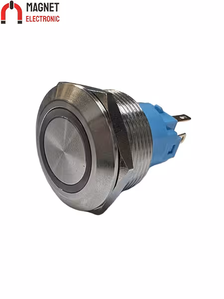کلید متال LAS3-22F-11EL/S آبی 12V کد 3821
