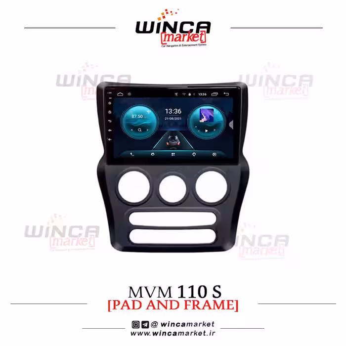 مانیتور فابریک اندروید ام وی ام 110s MVM سری اس S400 پلاس وینکا WINCA مدل RS855