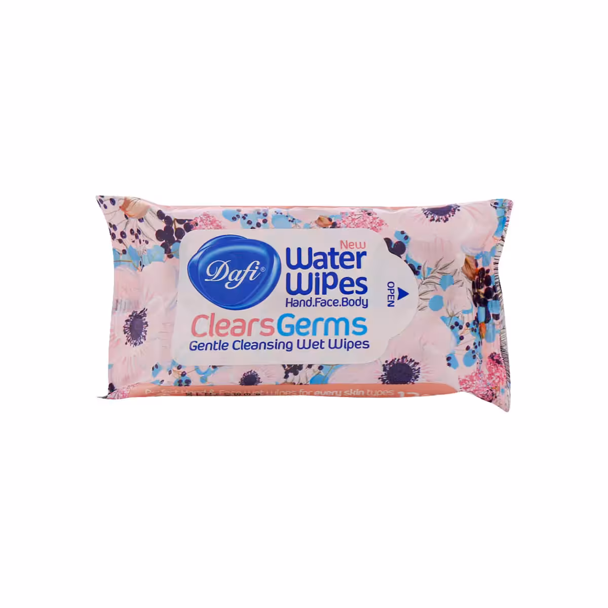 دستمال مرطوب پاک کننده دست و صورت تعداد 12 عدد دافی