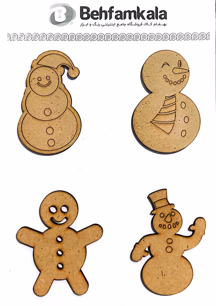 موتیف چوبی طرح فانتری آدم برفی