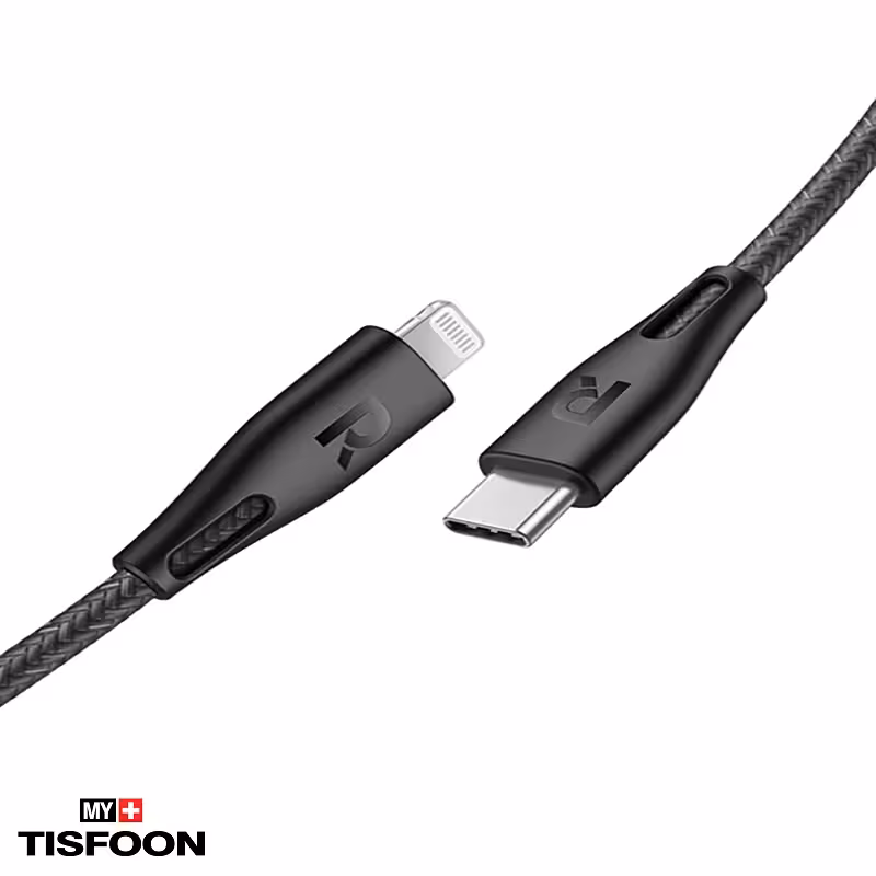 کابل تبدیل USB-C به لایتنینگ راوپاور مدل RP-CB1018 طول 2 متر