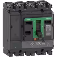 کلید اتوماتیک 250 آمپر اشنایدر الکتریک چهار پل 25KA حفاظت 4D - TM-D