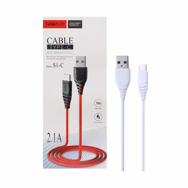 کابل شارژ تایپ سی ترانیو مدل S1-C