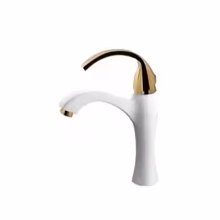 شیر روشویی اوج مدل ایوانو سفید طلایی