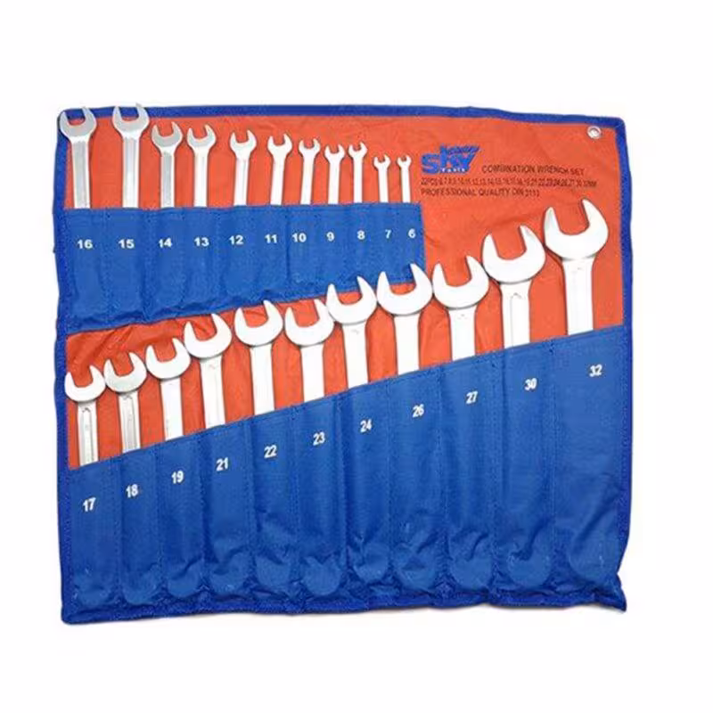 آچار یک سرتخت یک سر رینگ مارک اسکای  مجموعه 22 عددی  کیفیت عالی