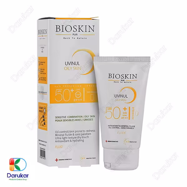 کرم ضد آفتاب پوست چرب بایو اسکین پلاس SPF50 حجم 40 میلی لیتر