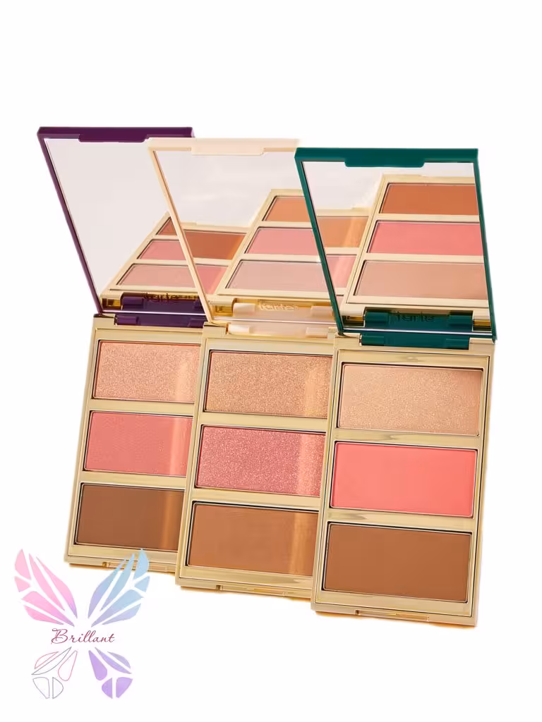 پالت سه کاره رژگونه و برنزر و هایلایتر تارت