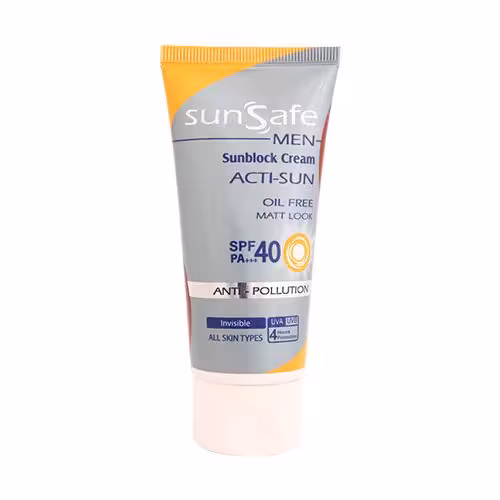 کرم ضد آفتاب SPF 40 آقایان سان سیف (بی رنگ)