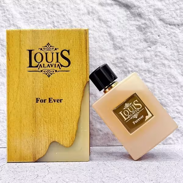 ادکلن (پرفیوم) زنانه لوئیس آلاویا Louis Alavia مدل FOR EVER (بلک اوپیوم) 80میلی لیتر باکس چوب و رزین