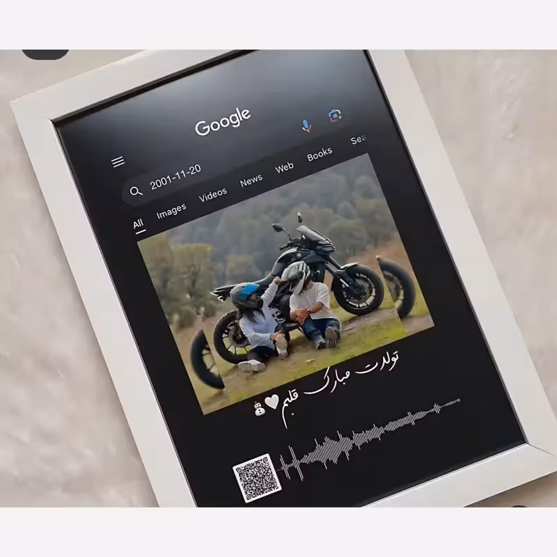 کادو تولد-تولد-قاب موزیکال طرح گوگل با عکس دلخواه شما