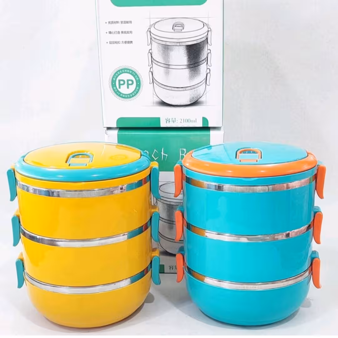 ظرف غذا دوطبقه گرم نگهدارنده غذاباکیفیت داخل استیل 