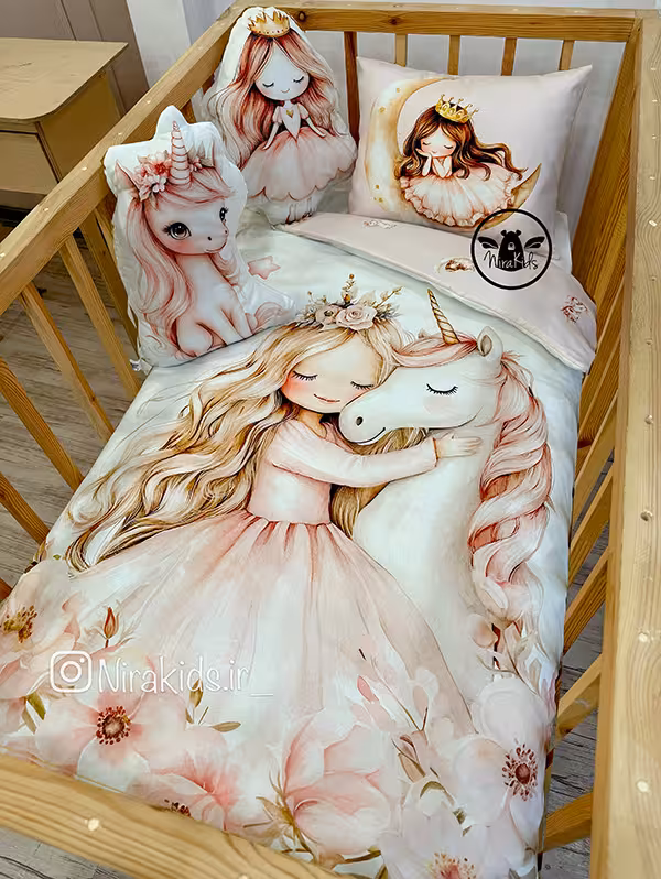 ست خواب نوزادی طرح پرنسس و یونیکورن