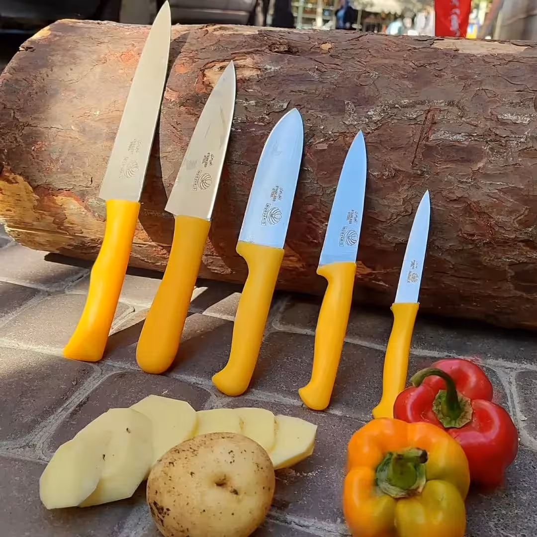 ست 5 تایی چاقو آشپزخانه حیدری  تیغ استیل ضد زنگ
