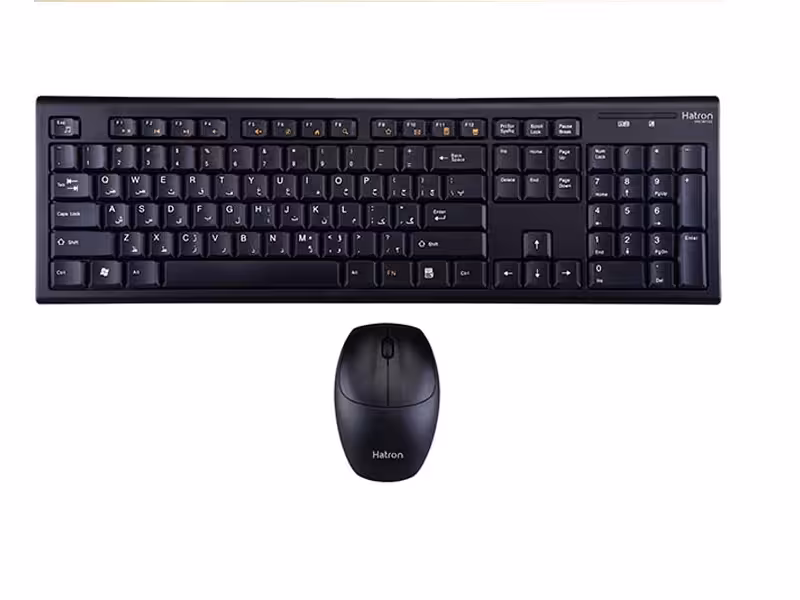 کیبورد و موس بی سیم هترون مدل HKCW130