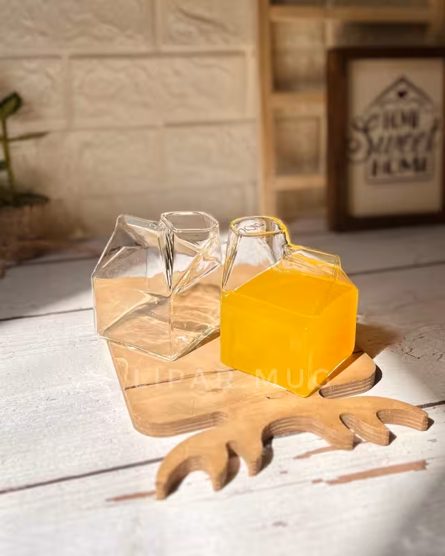 لیوان طرح پاکت شیر مدل