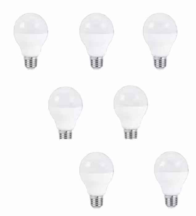 لامپ ال ای دی 9 وات پارس شعاع توس مدل حبابی پایه E27 بسته 7 عددی