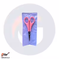 قیچی دسته صورتی نوک صاف