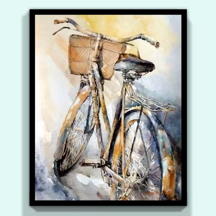 نقاشی آبرنگ طرح یادگار قدیم 2