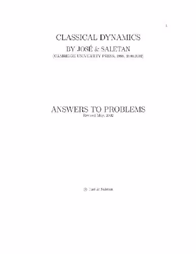 خرید و دانلود نسخه کامل کتاب Solution manual for Classical dynamics. A contemporary approach