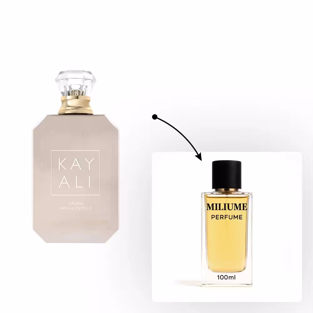 اسانس عطر Kayali Utopia Vanilla Coco 21 برند Argeville - کد 1178 - کایالی اوتوپیا وانیلا کوکو 21 100ML - میلیوم پرفیوم
