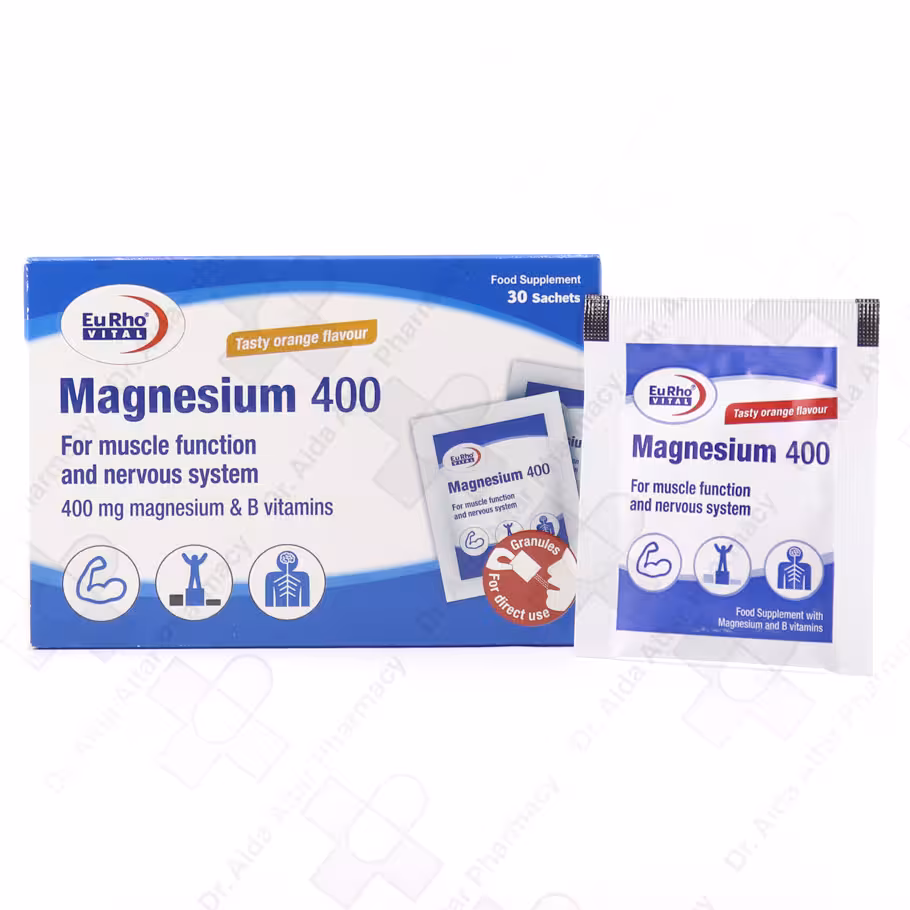 ساشه منیزیم 400 یوروویتال 30عدد