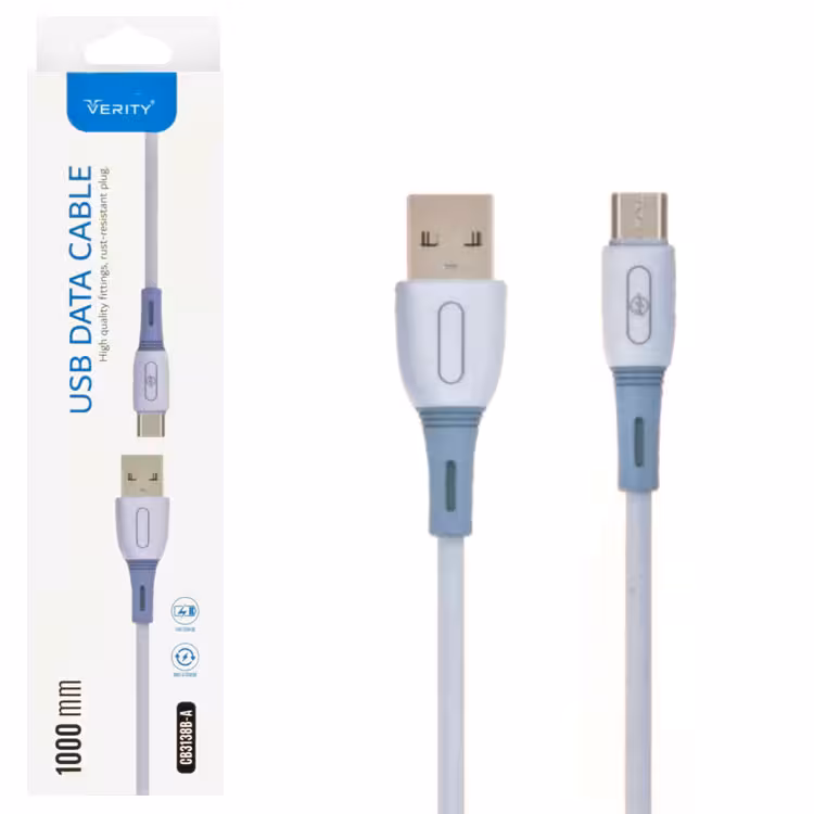 کابل دیتا و شارژ اندروید VERITY مدل 3138 بنفش