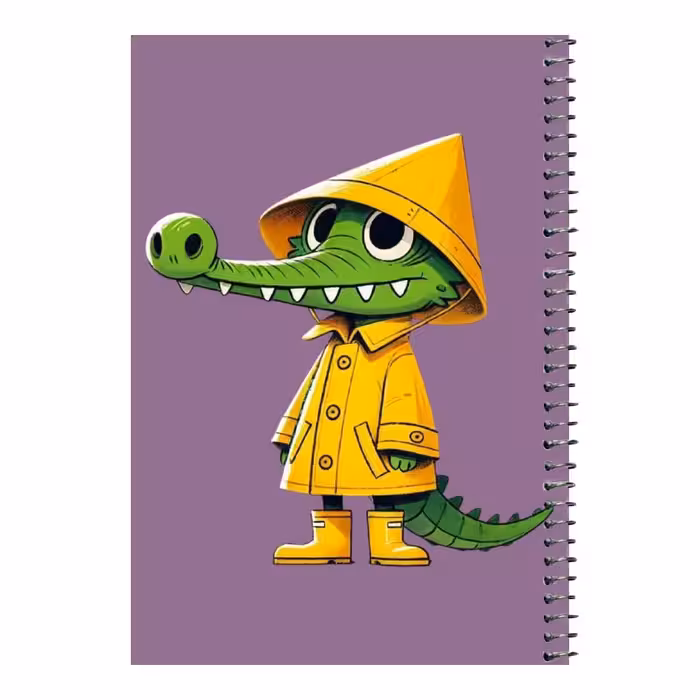 دفتر مشق 80 برگ اس جی مدل تمساح و کلاه