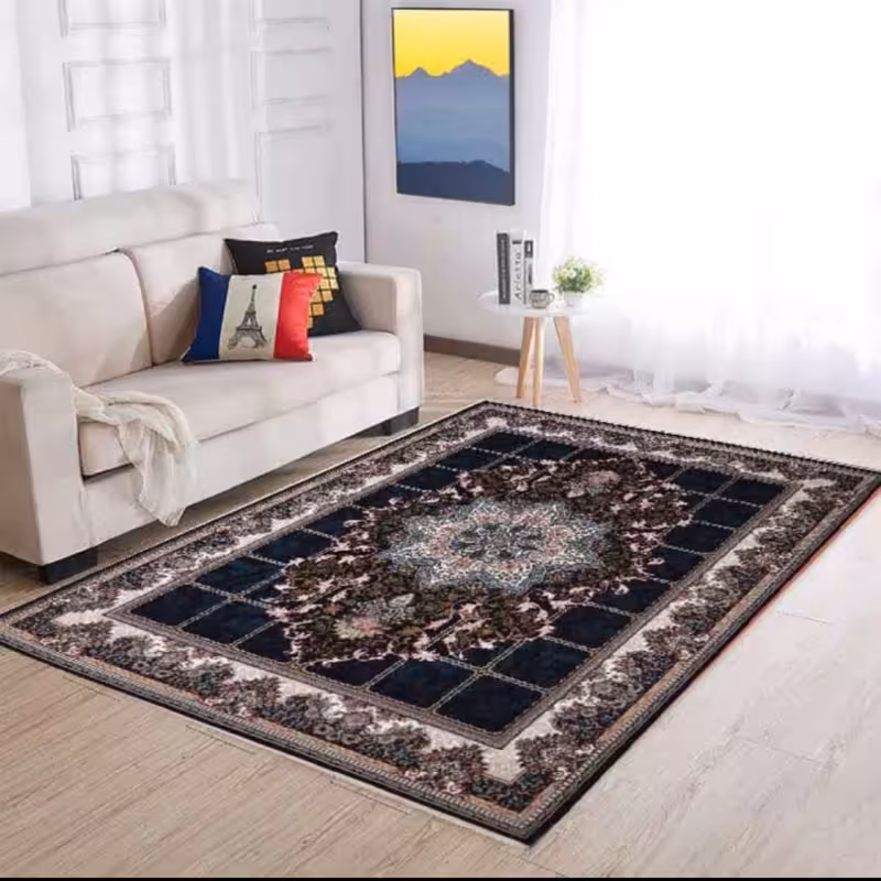 فرش ماشینی9متری  کاشان نقشه هیواسرمه ایی(ارسال رایگان)