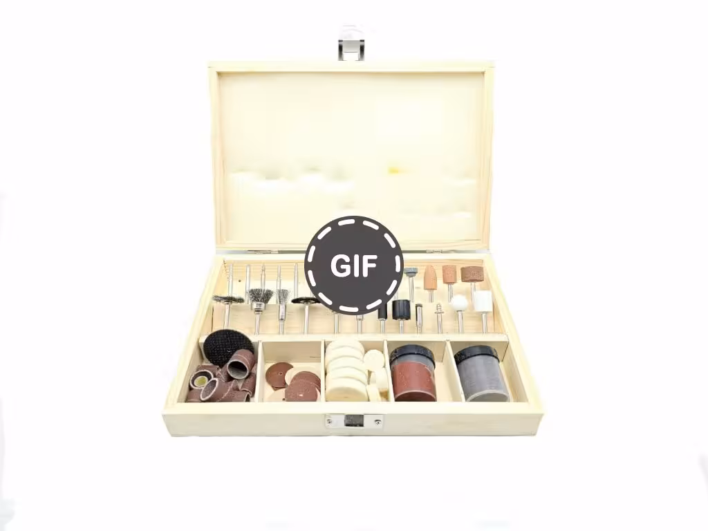 مجموعه مته فرز انگشتی جعبه چوبی 100 عددی اوکی مدل OK-2010