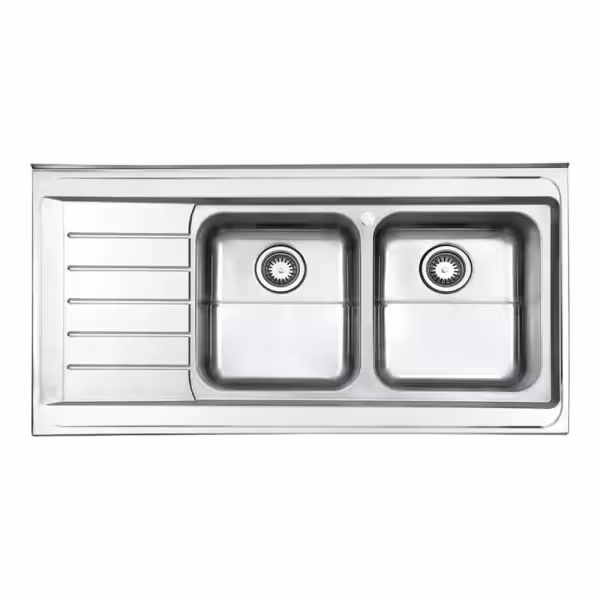 سینک دو لگنه باکسی 735 روکار استیل البرز