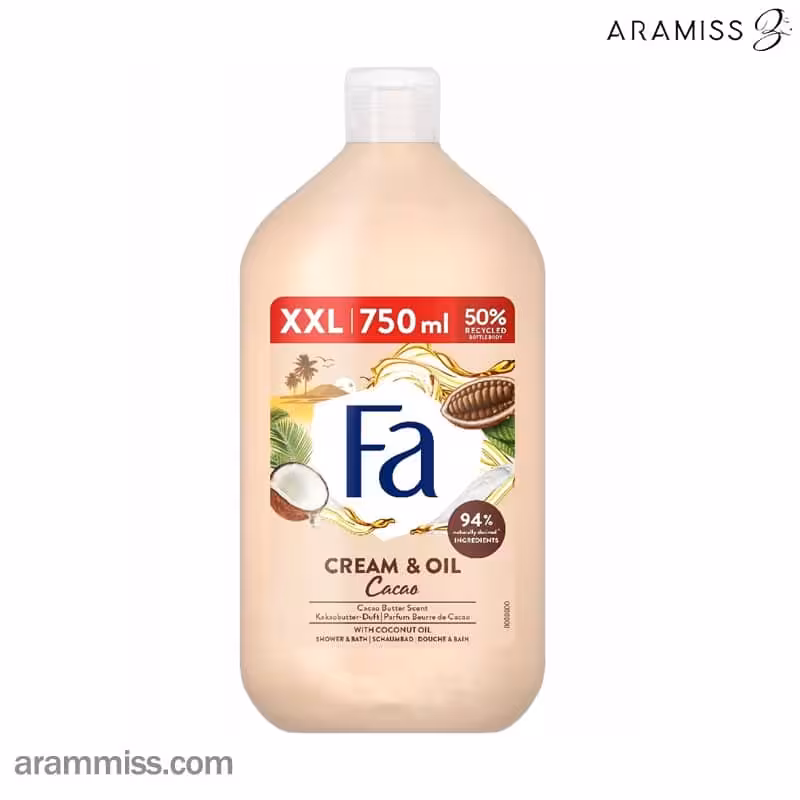 شامو بدن زنانه کرم و روغن نارگیل فا
