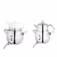 کتری طرح ترک دو قوری دسته دو تکه کی اس تی مدل 4050TP