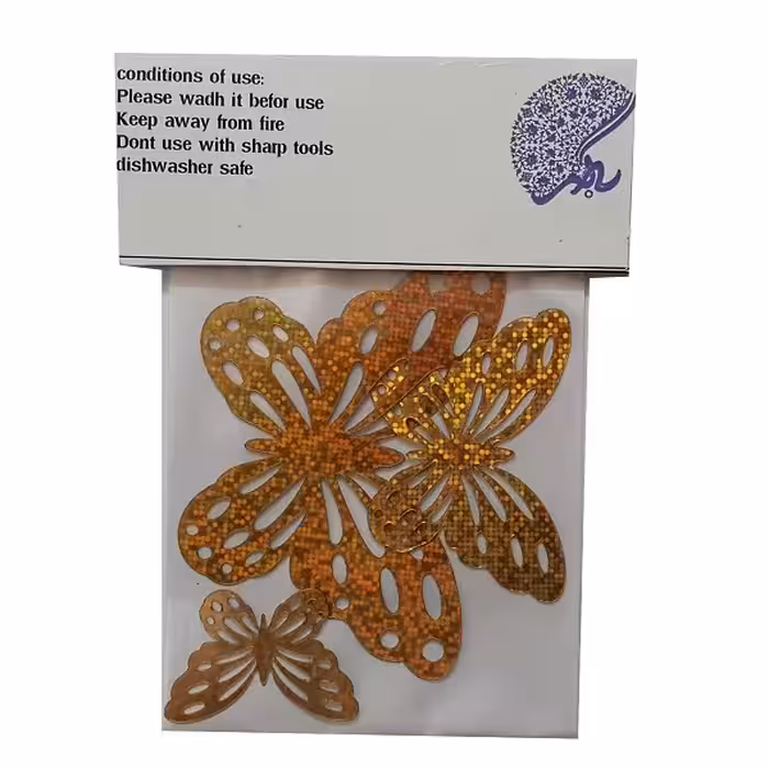 ابزار تزیین کیک به گز مدل پروانه مجموعه 3 عددی