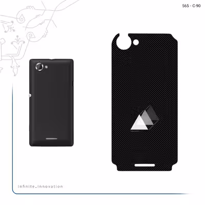 برچسب پوششی ماهوت مدل Minimal 3 Triangle Icon مناسب برای گوشی موبایل سونی Xperia L