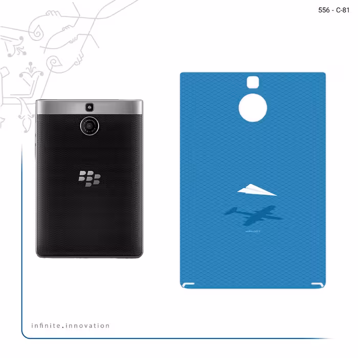 برچسب پوششی ماهوت مدل Minimal Paper Airplane مناسب برای گوشی موبایل بلک بری Passport Silver Edition