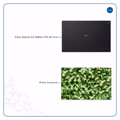 برچسب پوششی ماهوت مدل Army-Green-2 مناسب برای تبلت سونی Xperia Z2 Tablet LTE 2014