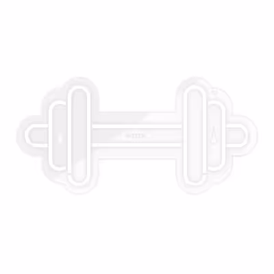 چراغ دیواری نئون دیزاین طرح Dumbbell_WHT