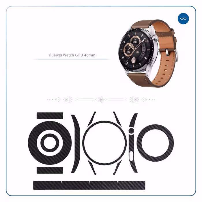 برچسب ماهوت طرح Carbon-Fiber مناسب برای ساعت هوشمند هوآوی Watch GT 3 46mm