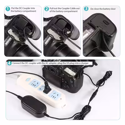 شارژر باتری دوربین مدل برق مستقیم LP-E6-AC-EU