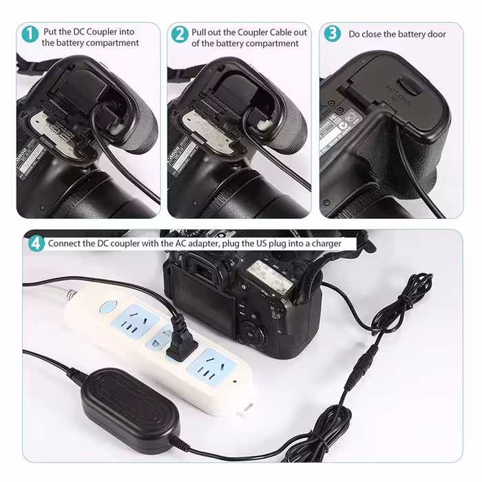 شارژر باتری دوربین مدل برق مستقیم LP-E6-AC-EU