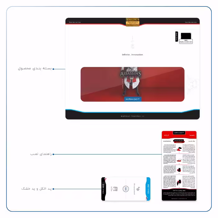 برچسب پوششی ماهوت مدل Assassin-Creed-Game مناسب برای تبلت اپل iPad Pro 12.9 (GEN 3) 2018 A1876