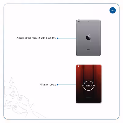 برچسب پوششی ماهوت مدل Nissan-Logo مناسب برای تبلت اپل iPad mini 2 2013 A1490