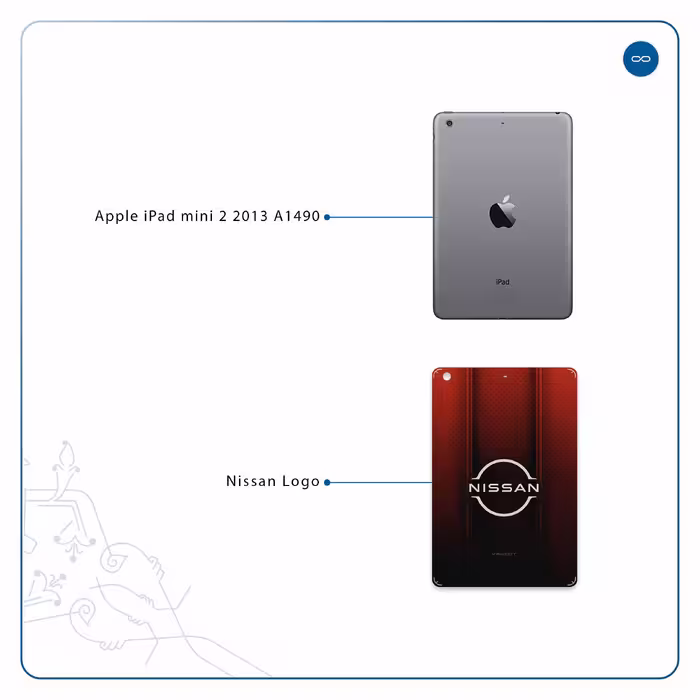 برچسب پوششی ماهوت مدل Nissan-Logo مناسب برای تبلت اپل iPad mini 2 2013 A1490