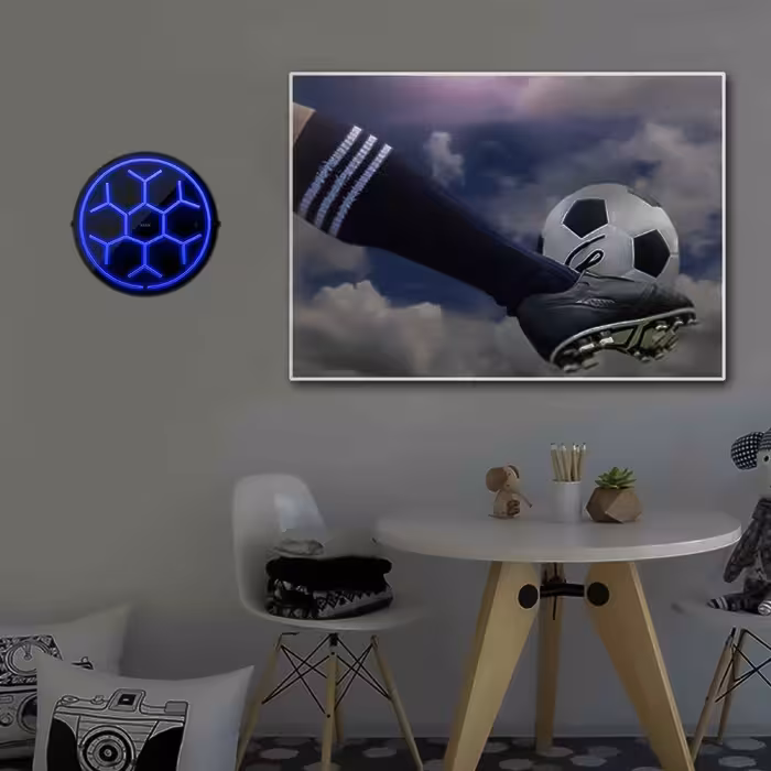 چراغ دیواری نئون دیزاین مدل Soccer-Ball-BL_BL