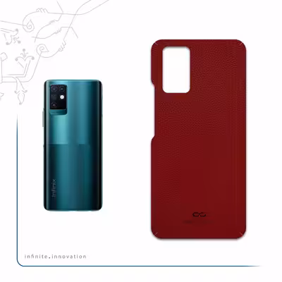 برچسب پوششی ماهوت مدل Red-Leather مناسب برای گوشی موبایل اینفینیکس Note 10