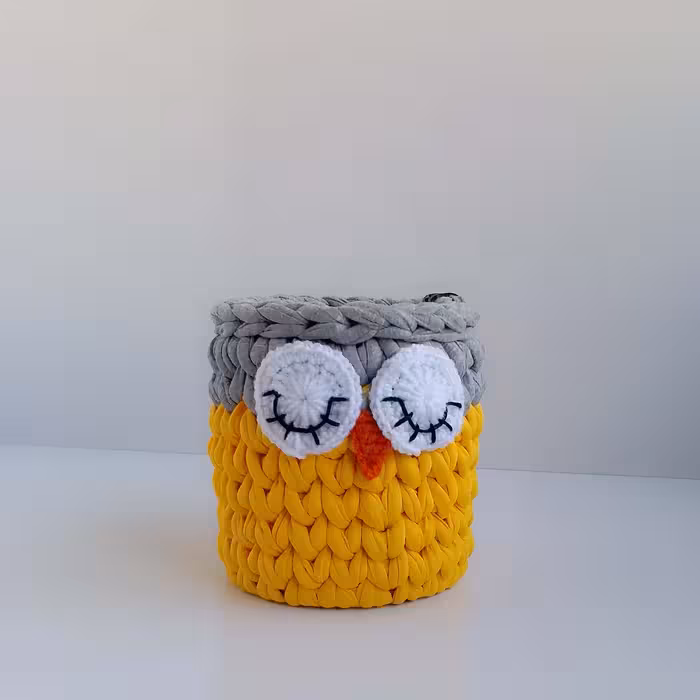 سبد بافتنی مدل فانتزی کد Owl-01