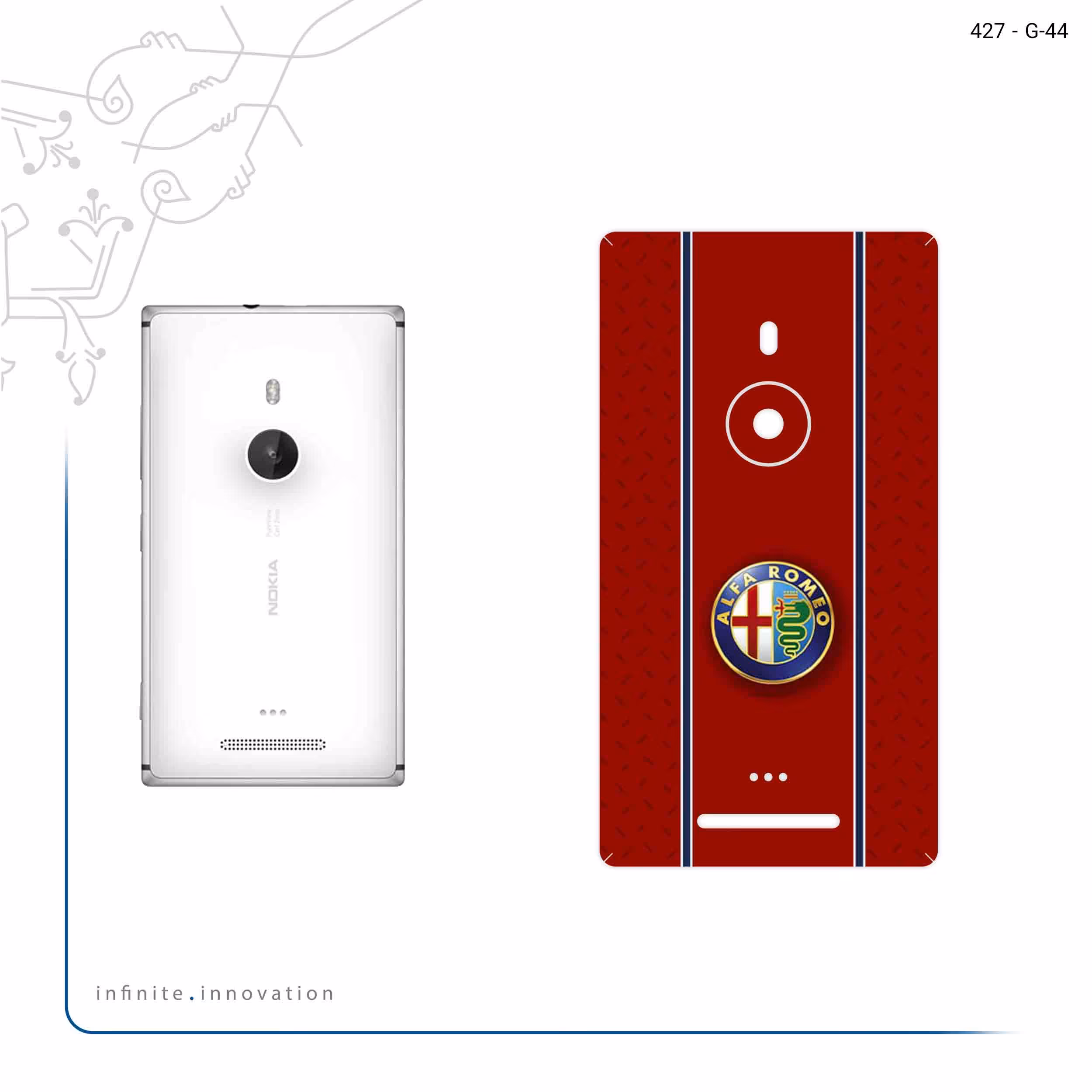 برچسب پوششی ماهوت مدل Alfa Romeo مناسب برای گوشی موبایل نوکیا Lumia 925